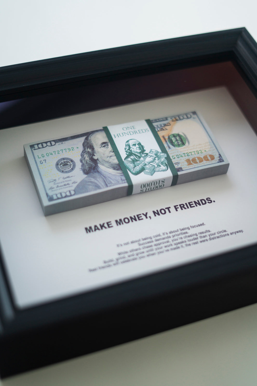 MAKE MONEY NOT FRIENDS SMALL FRAME