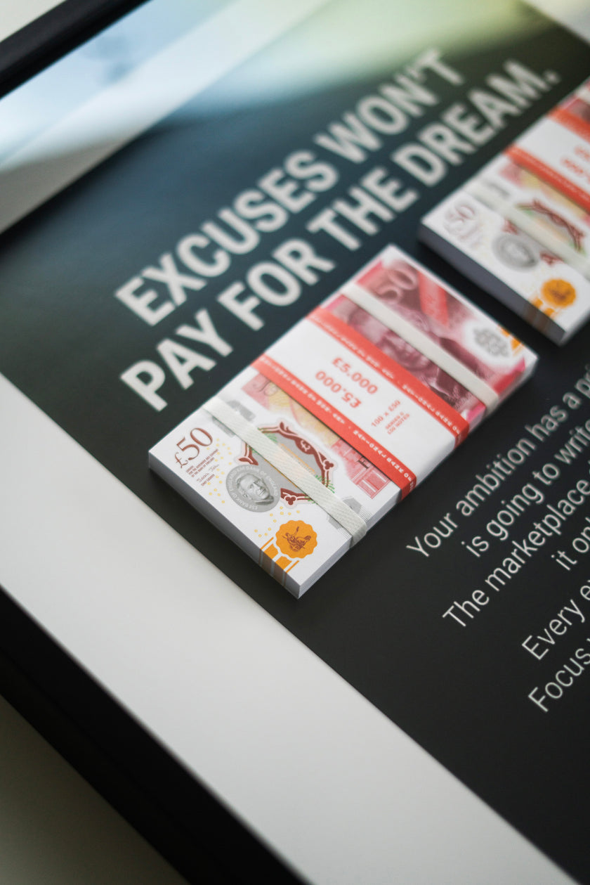 EXCUSES WON'T PAY FRAME BIG