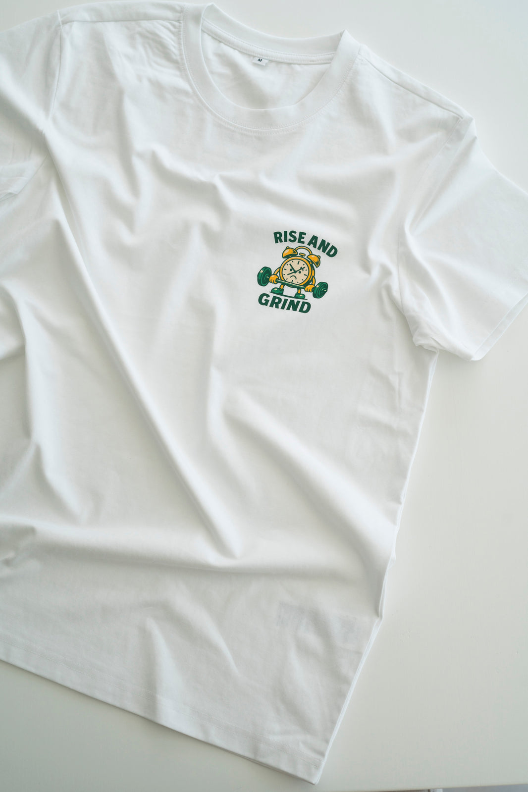 RISE AND GRIND T-SHIRT WHITE
