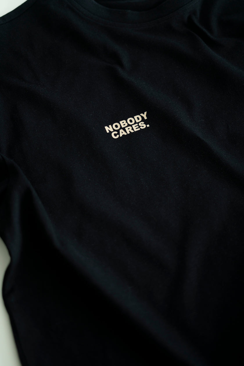 NOBODY CARES BLACK T-SHIRT