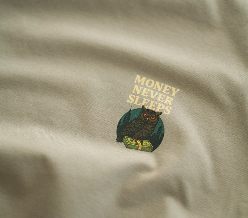 MONEY NEVER SLEEPS T-SHIRT