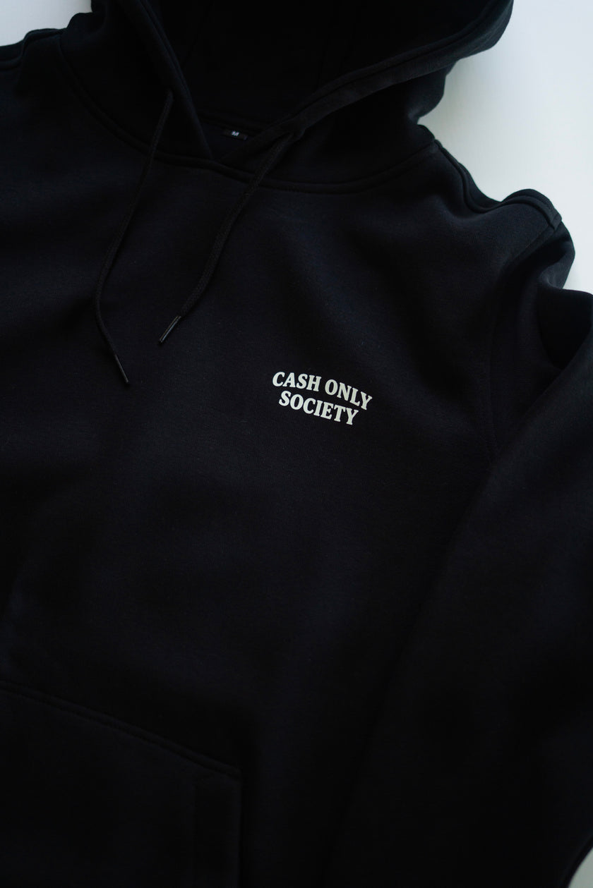 CASH ONLY SOCIETY HOODIE BLACK