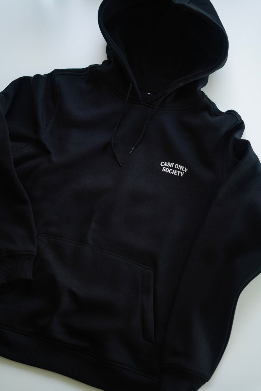 CASH ONLY SOCIETY HOODIE BLACK