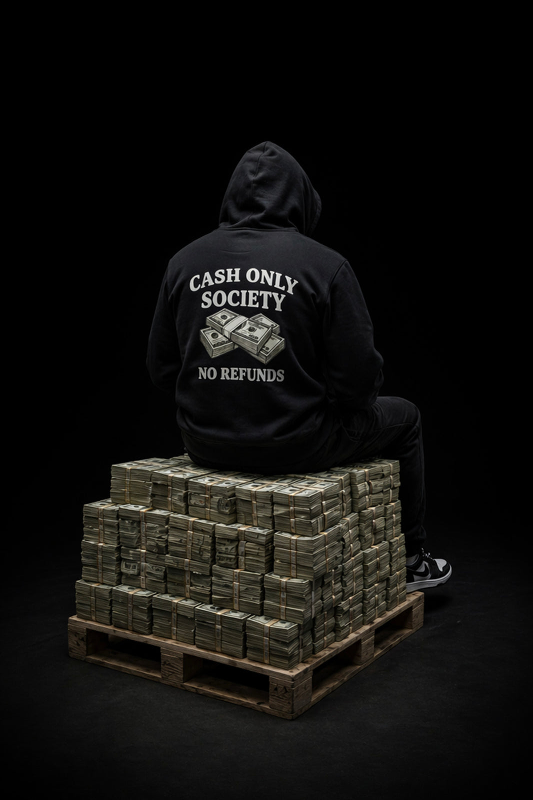 CASH ONLY SOCIETY HOODIE BLACK