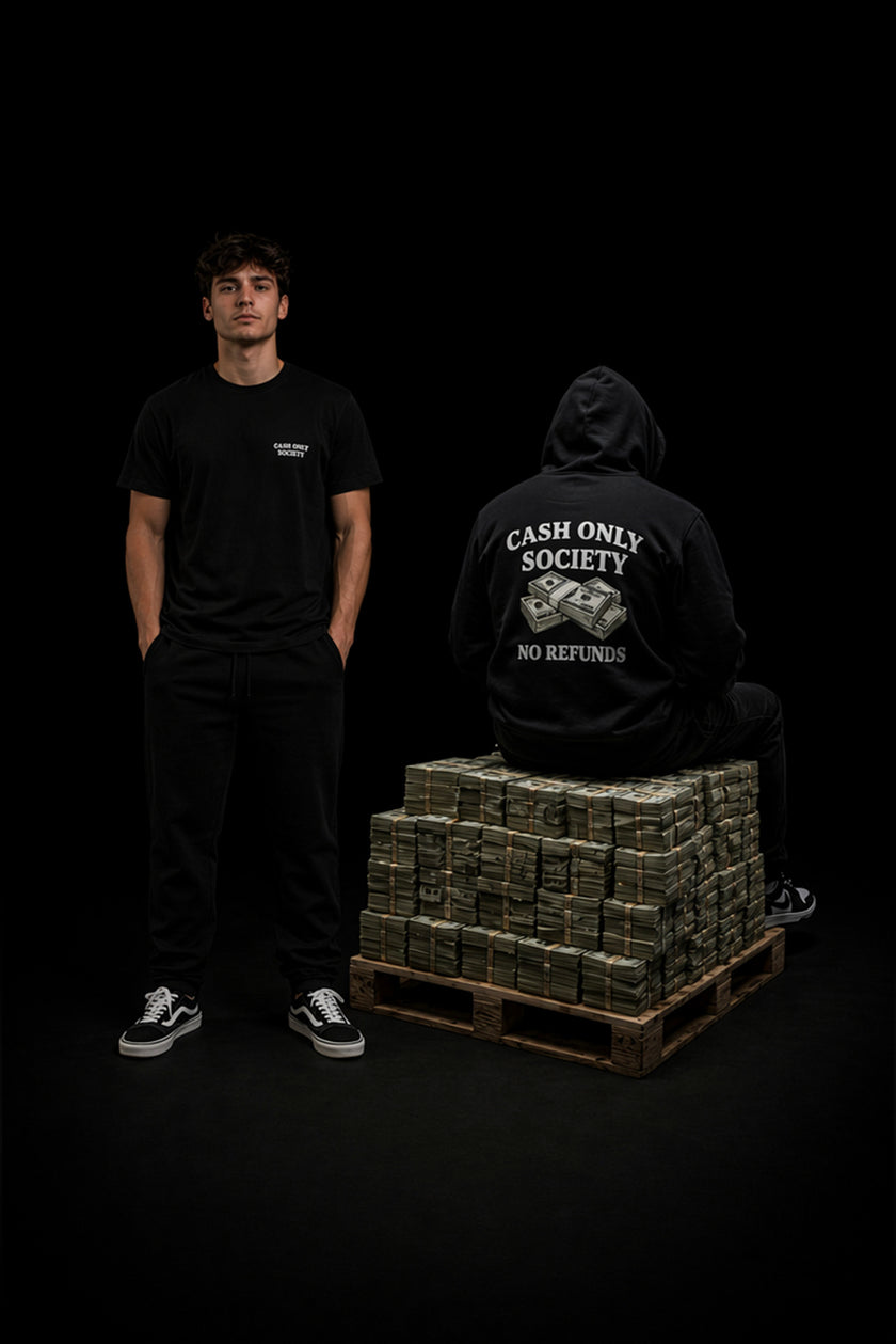 CASH ONLY SOCIETY HOODIE BLACK