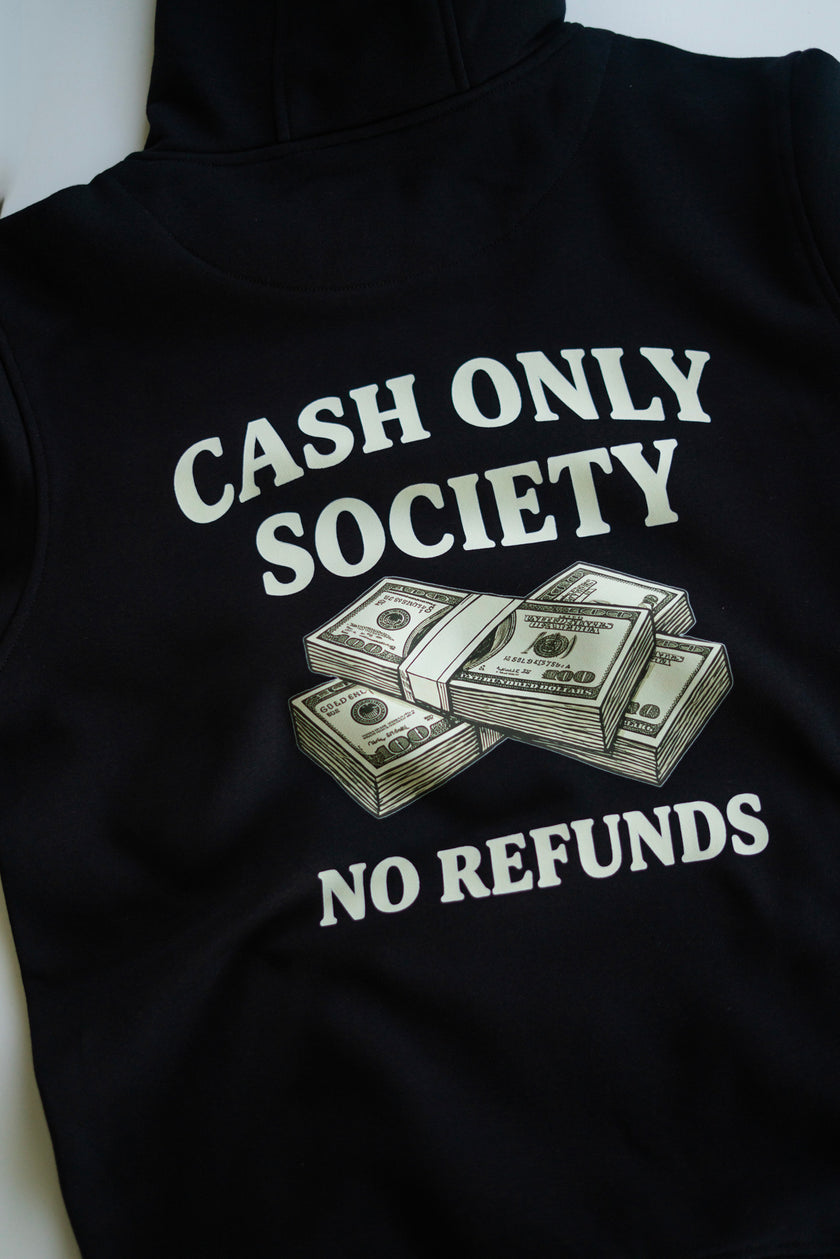 CASH ONLY SOCIETY HOODIE BLACK